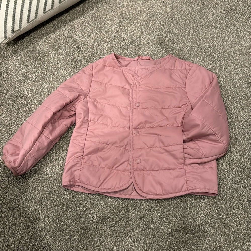 Uniqlo pink jacket, toddler 12-18months
